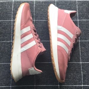 adidas flashback raw pink & white shoes